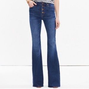 Madewell button front flares: NWOT
